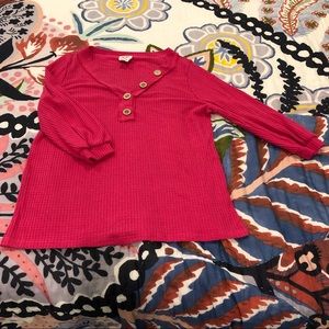 The cutest pink, 3/4 sleeve top